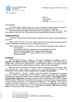 Circolare Collegio Docenti e Formazione a.s. 2014-2015