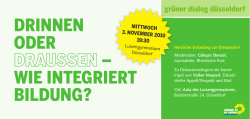 DRINNEN ODER &ndash; WIE INTEGRIERT BILDUNG?
