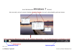 Unser BetriebssystemWindows 7 (Fenster) Wie man sieht, sind auf