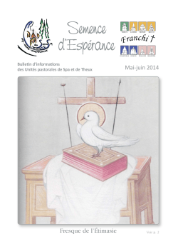 Mai - juin 2014 - Unité pastorale de Theux