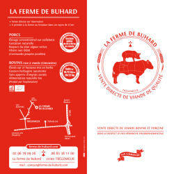 Plaquette 10,5x21 - La ferme de Buhard