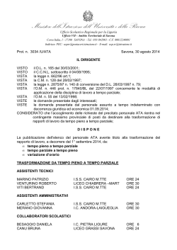 Decreto - Centro servizi amministrativi di Savona