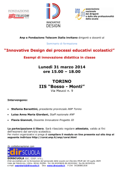 31/3/2014 TORINO - IIS BOSSO-MONTI, Via Meucci 9 (ore 15