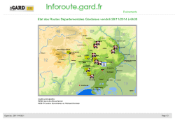 Etat des Routes Départementales Gardoises vendrdi 28/11/2014 à