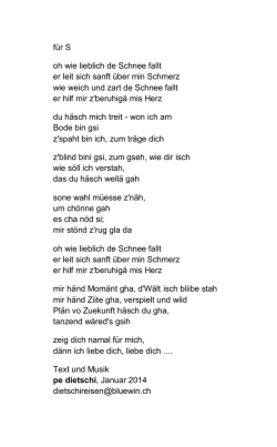 für S oh wie lieblich de Schnee fallt er leit sich - sun-moondance