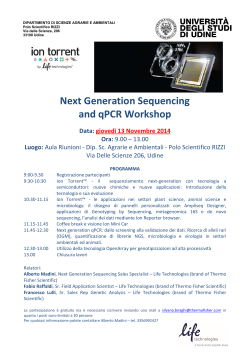 Next Generation Sequencing and qPCR Workshop