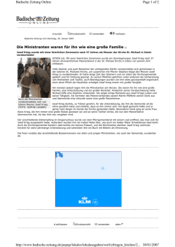 Die Ministranten waren für ihn wie eine große Familie Page 1 of 2