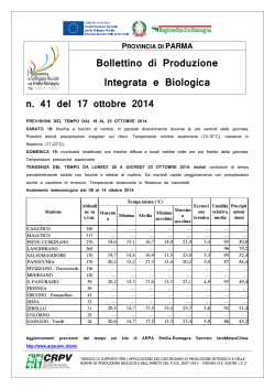 Bollettino integrato-bio PR 41/17-10-14