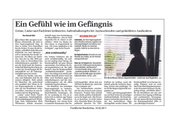 Ein Gef&uuml;hl wie im Gef&auml;ngnis - Faites votre jeu!
