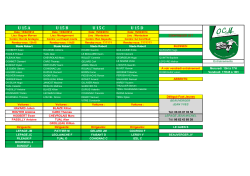 Composition équipes jeunes U 15 samedi 15 février 2014