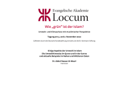 Wie „grün“ist der Islam? - Evangelische Akademie Loccum