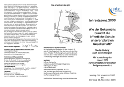 Jahrestagung 2006 Jahrestagung 2006 Wie viel Beken Wie - PTZ