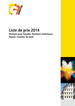 Liste de prix 2014 pdf