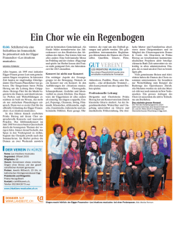 Ein Chor wie ein Regenbogen - Les irisations musicales