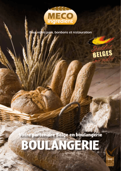 Votre partenaire Belge en boulangerie