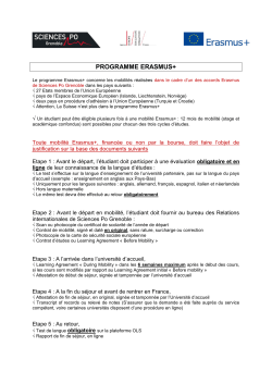 Procédure Erasmus+ - Sciences Po Grenoble