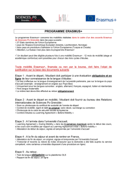 Procédure Erasmus+ - Sciences Po Grenoble