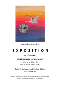 Exposition Denise Chavaillaz - Association des amis de Kasalaga