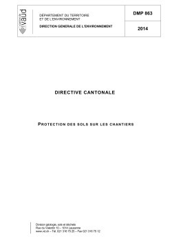 DMP 863 Directive sur la protection des sols dans