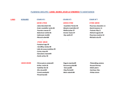 PLANNING GROUPES LUNDI, MARDI, JEUDI et VENDREDI TC