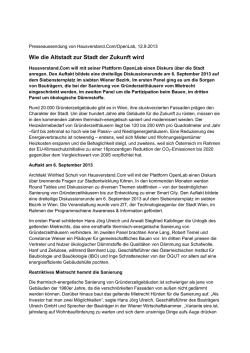 Wie die Altstadt zur Stadt der Zukunft wird - ÖGUT
