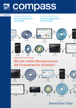 Wie die mobile Netzgeneration die Finanzbranche - Interactive Data