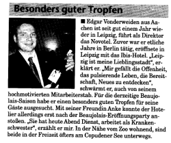 I Edgar Vonderweiden aus Aa- chen ist seit gut einem Jahr wie- der