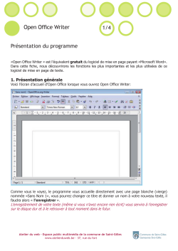 Open Office Writer - Atelier du Web.be