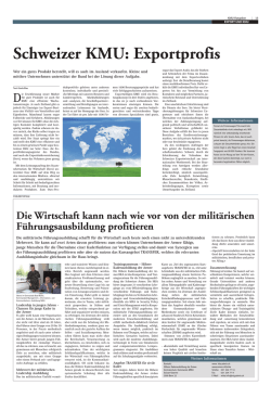 Die Wirtschaft kann nach wie vor von der milit&auml;rischen - kmu-fas