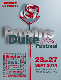 Provins Duke Festival : du 23 au 27 septembre 2014
