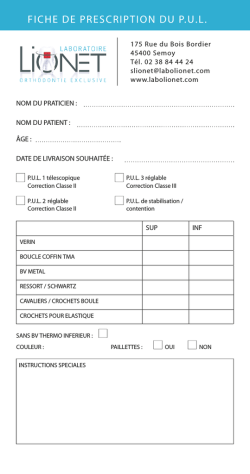 FICHE DE PRESCRIPTION DU P.U.L.