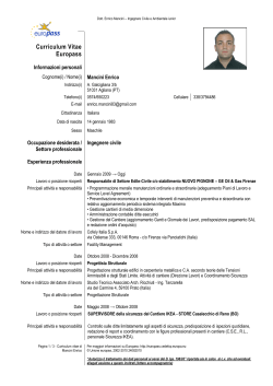 Europass CV - Ordine degli Ingegneri della provincia di Pistoia