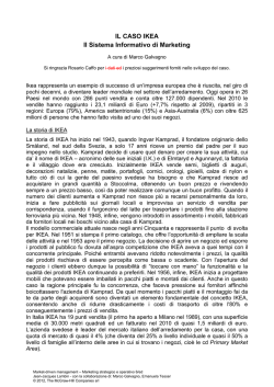 IL CASO IKEA Il Sistema Informativo di Marketing