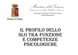 Il profilo dello SLO tra funzione e competenze psicologiche