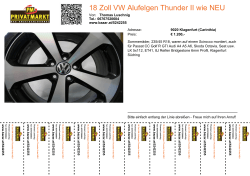 18 Zoll VW Alufelgen Thunder II wie NEU Sommerreifen - Bazar.at