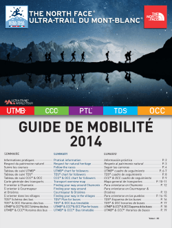 GUIDE DE MOBILITÉ 2014 - Ultra-Trail du Mont