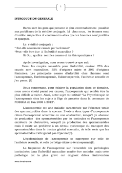 INTRODUCTION GENERALE Rares sont les gens qui