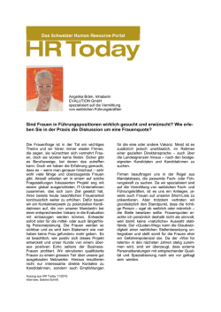 HR Today, F&uuml;r jede Sparte gibt es den geeigneten - Evalution
