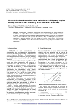Characterization of materials for an embankment of highway by
