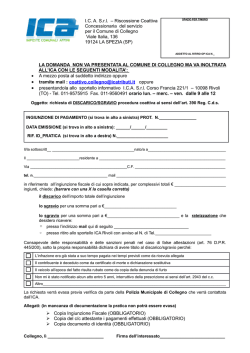 I.C. A. S.r.l. &ndash; Riscossione Coattiva Concessionaria del servizio per il