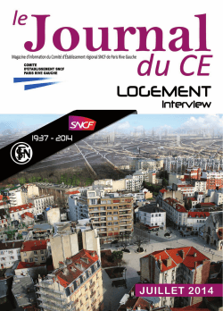 journal de juillet 2014 - CER Paris Rive Gauche