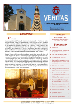 Veritas 93, giugno 2014 - Fraternità Sacerdotale San Pio X