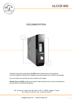 Documentation commerciale ULCOS 800