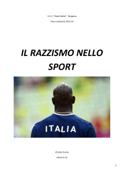 IL RAZZISMO NELLO SPORT
