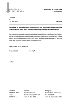 Hinweise zu Medaillen und M&uuml;nzst&uuml;cken mit &auml;hnlichen Merkmalen