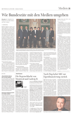 wie Bundesräte mit den Medien umgehen - Rhetorik.ch