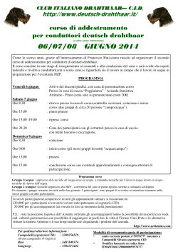06/07/08 GIUGNO 2014 - Club Italiano Drahthaar