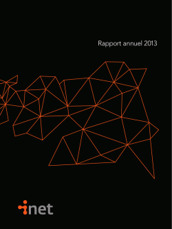 Rapport annuel 2013 - i-net