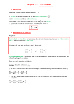 Cours fractions 4eme