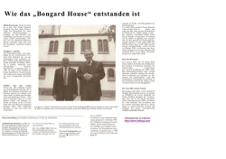 Wie das Bongard-House entstanden ist